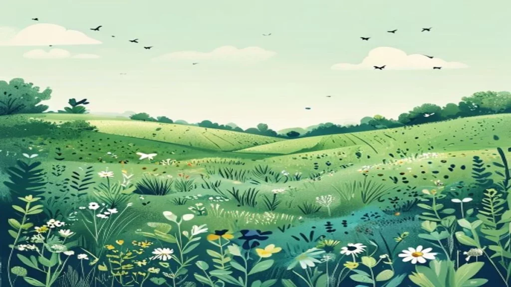 Illustration : haies et prairies agricoles favorables à la biodiversité.