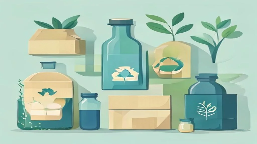 Emballages recyclables et réutilisables illustrant le règlement européen sur les emballages PPWR